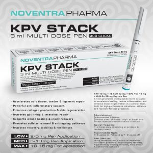 Noventra Pharma KPV Stack 80mg 3ml Multi Dose Pen 300 Clicks Elite Healing Anti Aging Best Price SA